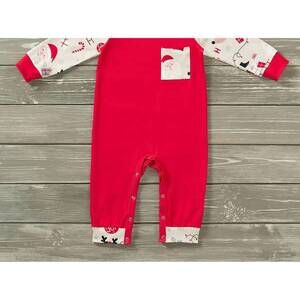 NEW PETE + LUCY boys santa's sleigh romper in red